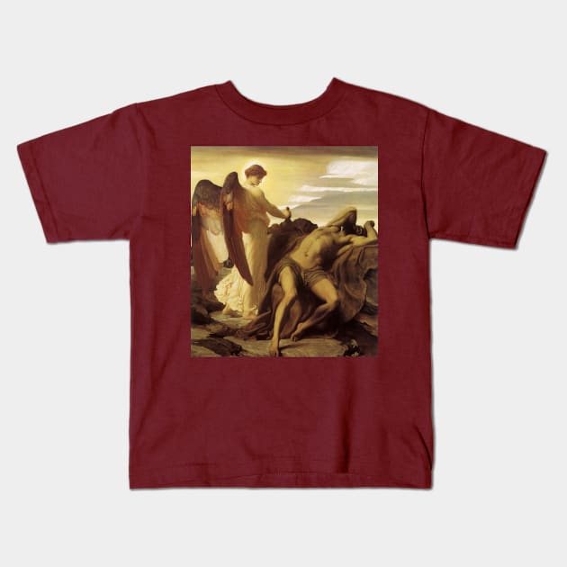 Elijah in the Wilderness by Lord Frederic Leighton Kids T-Shirt by MasterpieceCafe